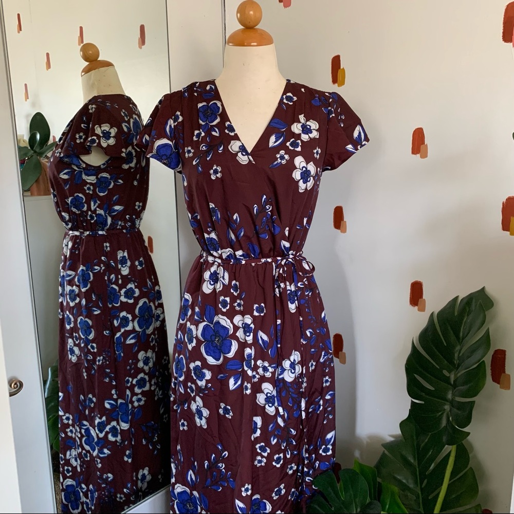 NEW W/ TAGS Floral Banana Republic Dressy Maxi Dress w/Slit